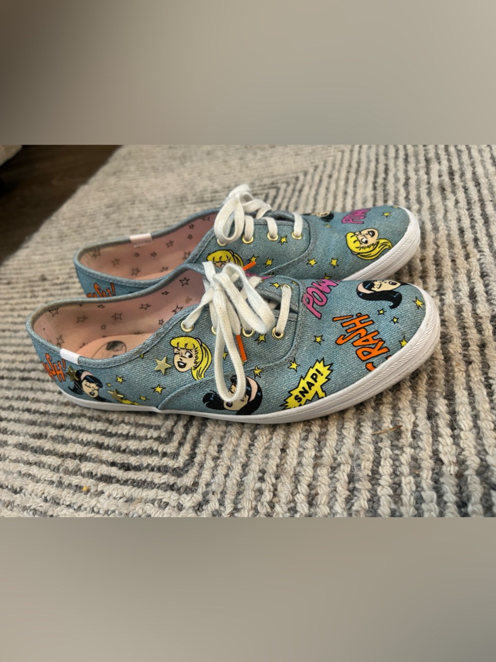 Keds Betty & Veronica Comic Canvas Sneakers Denim Blue Shoes Size 8.5